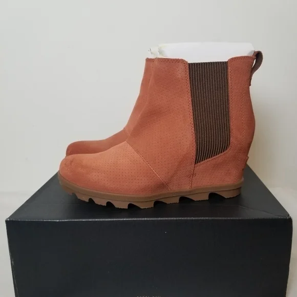 Sorel Joan Of Arctic Wedge ll Chelsea Rust Orange Brown Suad… - Picture 4 of 8